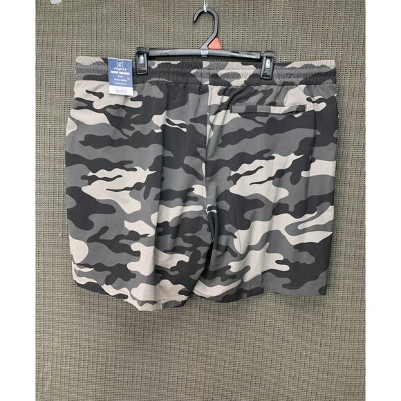 George Mens 2XL (44-46) Grey Camo Pull-On Shorts Moisture Wicking Above Knee - Picture 2 of 8